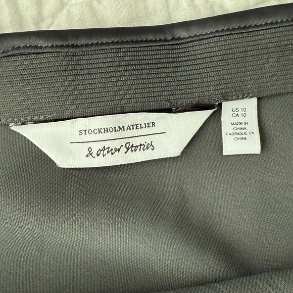 NWOT & Other Stories Charcoal Maxi Slip Skirt - Picture 4 of 7